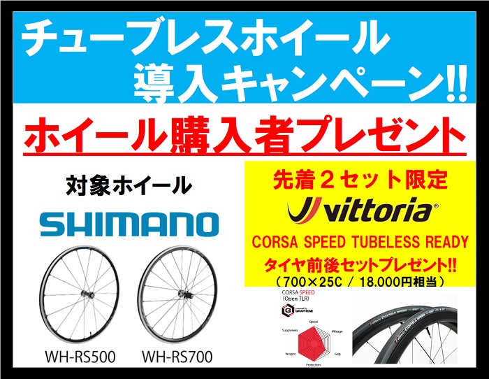 チューブレスホイール導入キャンペーン