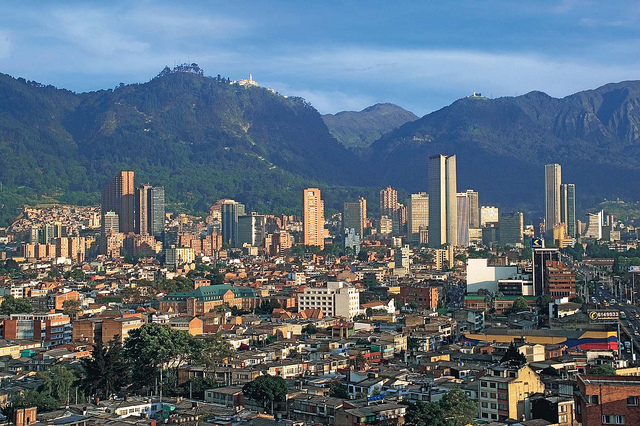 Bogot with a view to Cerro de Monserrate