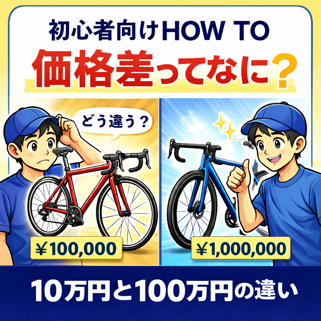 【初心者向けHOW TO】価格差ってなに？10万円と100万円の違いを現場目線で解説 | 新橋 銀座 港区 中央区でスポーツ自転車をお探しならY's Road 新橋店