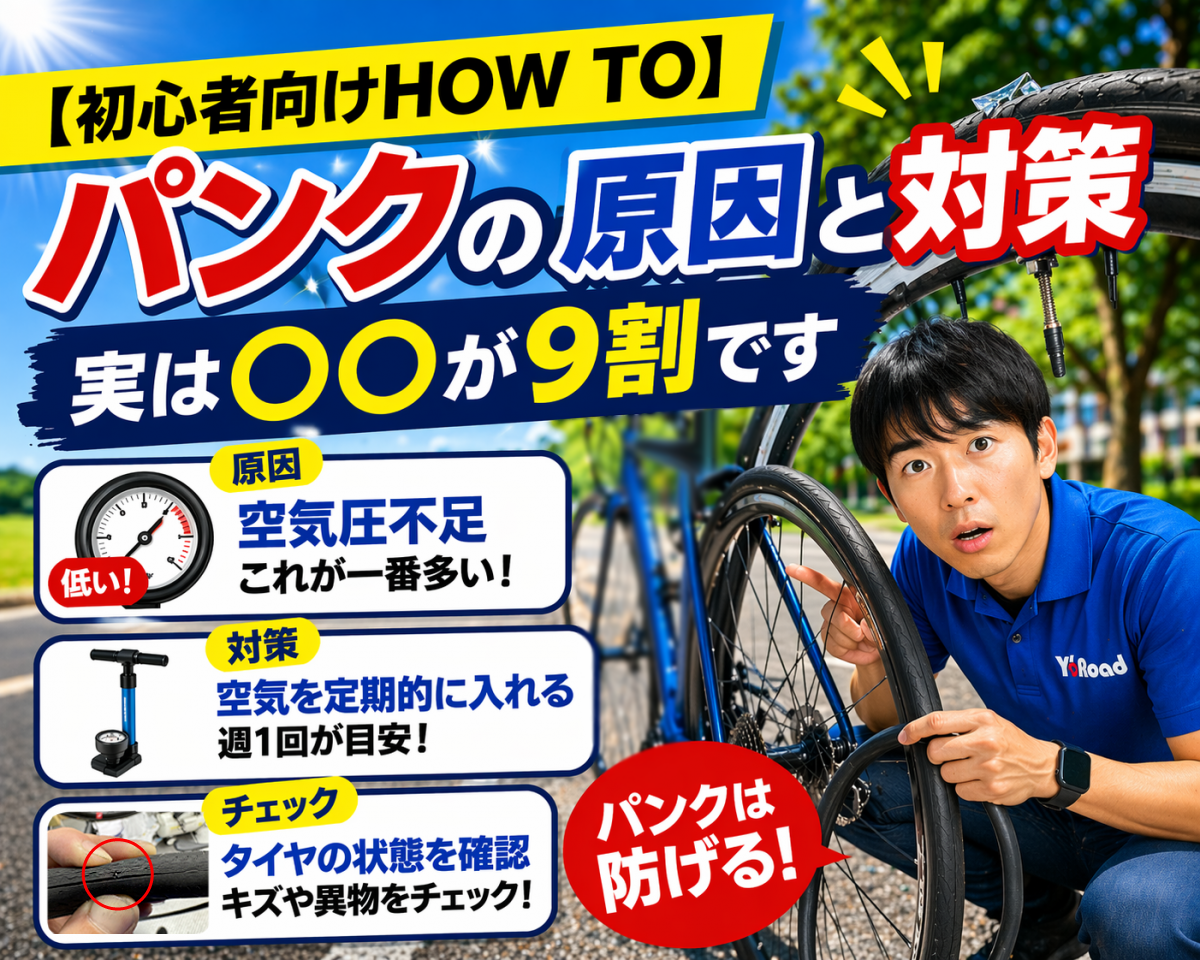 誰も教えてくれない【初心者向けHOW TO】パンクの原因と対策｜実は○○が9割です | 新橋 銀座 港区 中央区でスポーツ自転車をお探しならY's Road 新橋店